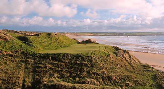 Hit me! - the par-3 14th green at Doonbeg