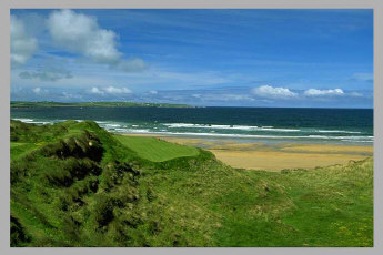The par-3 14th at Doonbeg - not quite from the tee but close!
