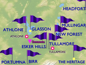 Midlands Ireland Golf Map